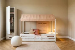 Lifetime Elements Montessori Bett 90x200cm mit Rollboden weiß