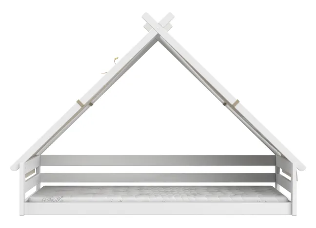 Lifetime Elements Montessori Tipibett Surf 90x200cm mit Rollboden weiß lackiert
