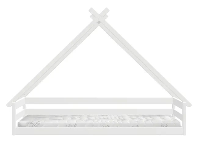 Lifetime Elements Montessori Tipibett 90x200cm mit Rollboden weiß lackiert