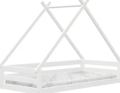 Lifetime Elements Montessori Tipibett 90x200cm mit Rollboden weiß lackiert
