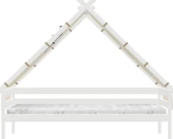 Lifetime Elements Tipibett Jungle 90x200cm mit Rollboden weiß lackiert