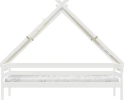 Lifetime Elements Tipibett Surf 90x200cm mit Rollboden weiß lackiert