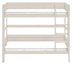 Lifetime Etagenbett 90x200cm mit Deluxe Lattenrost Absturzsicherung Streben whitewash