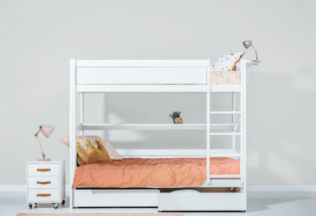 Lifetime Etagenbett 120x200cm mit Premium Rollboden weiß lackiert