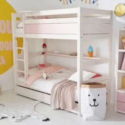 Lifetime Etagenbett 90x200cm mit Rollboden whitewash