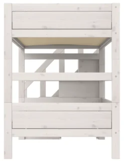 Lifetime Etagenbett 120x200cm mit Treppe und Premium Rollboden whitewash