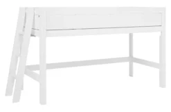 Lifetime halbhohes Bett 4 Seiten geschlossen mit Rollboden weiß lackiert Sale