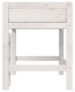Lifetime halbhohes Bett 90x200cm mit Rollboden whitewash
