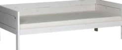 Lifetime Hangout Hochbett 152cm 90x200cm mit Rollboden und Treppe whitewash