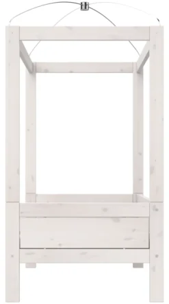 Lifetime Himmelbett 90x200cm mit Rollboden whitewash