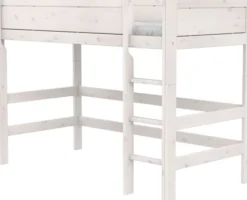 Lifetime Hochbett 152cm 90x200cm mit Rollboden whitewash
