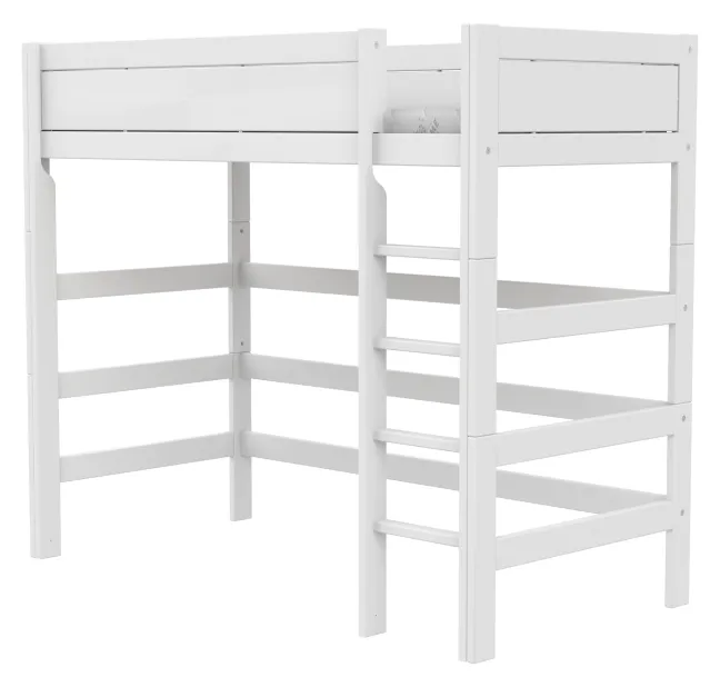 Lifetime Hochbett 90x200cm mit Rollboden weiß lackiert