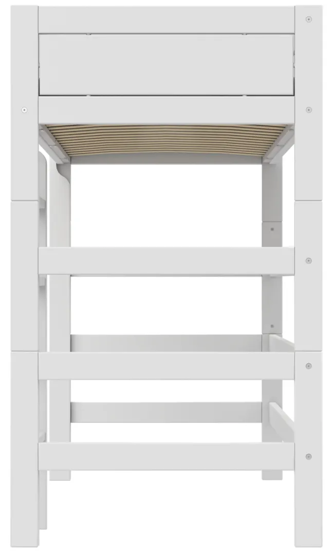 Lifetime Hochbett 90x200cm mit Rollboden weiß lackiert