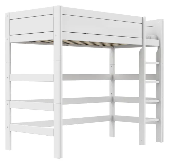 Lifetime Hochbett 90x200cm mit Rollboden weiß lackiert