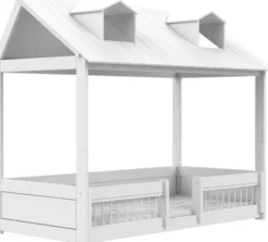 Lifetime 2in1 Beachhouse Hausbett mit Rollboden weiß lackiert