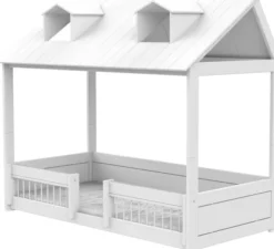 Lifetime 2in1 Beachhouse Hausbett mit Rollboden weiß lackiert