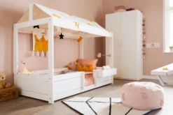 Lifetime 4 in 1 Bett für Stoffdach inkl. Deluxe Lattenrost weiß lackiert