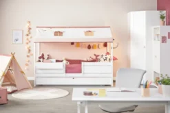 Lifetime 4 in 1 Bett für Stoffdach inkl. Deluxe Lattenrost weiß lackiert