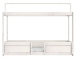Lifetime 4 in 1 Bett für Stoffdach inkl. Deluxe Lattenrost whitewash