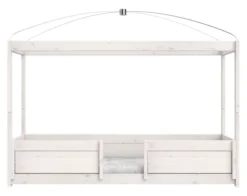 Lifetime 4 in 1 Bett mit Himmeldach inkl. Deluxe Lattenrost whitewash