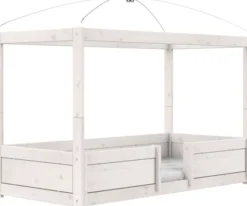 Lifetime 4 in 1 Bett mit Himmeldach inkl. Deluxe Lattenrost whitewash