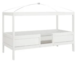 Lifetime 4 in 1 Bett mit Himmeldach inkl. Rollboden weiß lackiert