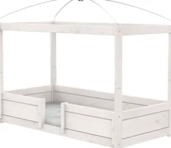 Lifetime 4 in 1 Bett mit Himmeldach inkl. Rollboden whitewash