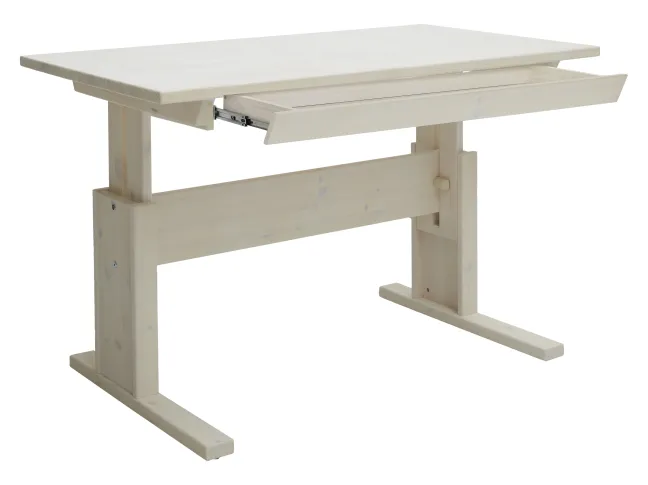 Lifetime Kidsrooms Schreibtisch höhenverstellbar 120cm whitewash inkl. Schublade