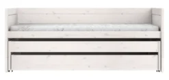 Lifetime Kojenbett 90x200cm mit Gästebett, Bettkasten und Rollboden whitewash