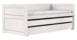 Lifetime Kojenbett 90x200cm mit Gästebett, Bettkasten und Rollboden whitewash