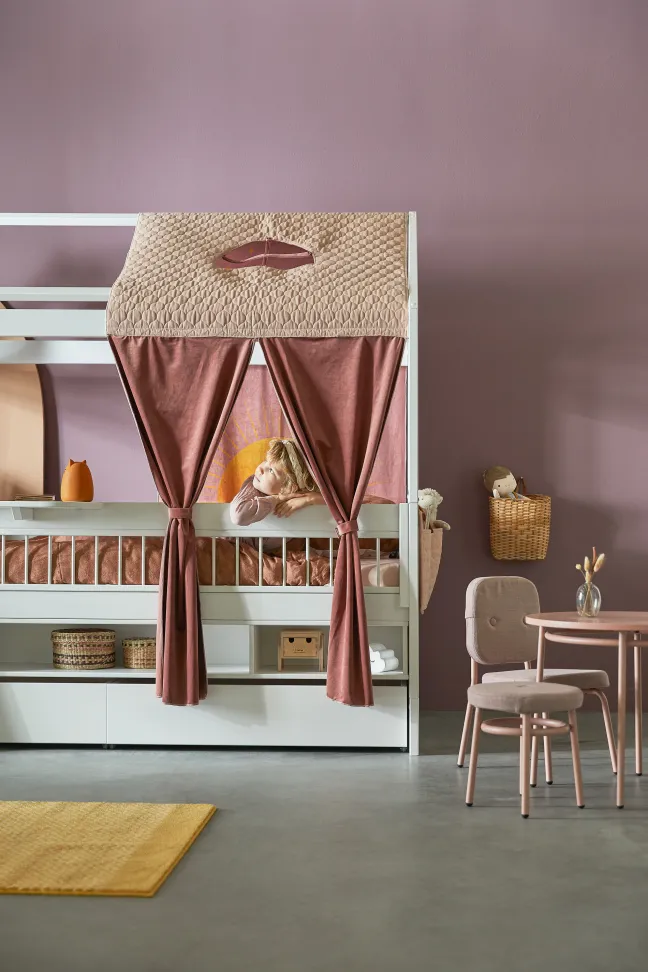Lifetime Kojenbett 90x200cm mit Hausdach und Markise Sunset Dream Komplettset