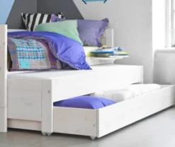 Lifetime Kojenbett 90x200cm mit Rollboden weiß lackiert