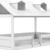 Lifetime Montessori Beachhouse Bett 90x200cm mit Premium Rollboden weiß lackiert