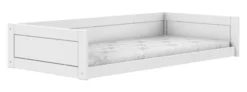 Lifetime Montessori Bett 90x200cm mit Premium Rollboden weiß lackiert