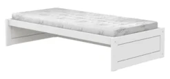 Lifetime Montessori Bett 90x200cm mit Premium Rollboden weiß lackiert