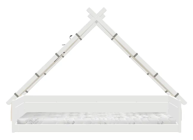 Lifetime Montessori Tipibett Over the Moon 90x200cm mit Rollboden weiß lackiert