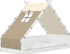 Lifetime Montessori Tipibett Over the Moon 90x200cm mit Rollboden weiß lackiert