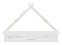 Lifetime Montessori Tipibett Rainbow 90x200cm mit Rollboden und Absturzsicherung weiß lackiert