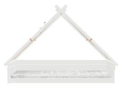 Lifetime Montessori Tipibett Rainbow 90x200cm mit Rollboden weiß lackiert