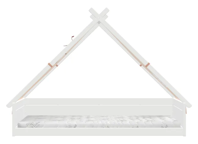 Lifetime Montessori Tipibett Rainbow 90x200cm mit Rollboden weiß lackiert