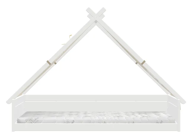 Lifetime Montessori Tipibett Surf 90x200cm mit Rollboden weiß lackiert