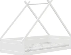 Lifetime Montessori Tipibett 90x200cm mit Rollboden weiß lackiert