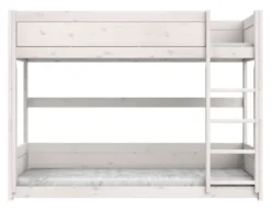 Lifetime niedriges Etagenbett 90x200cm mit Rollboden whitewash