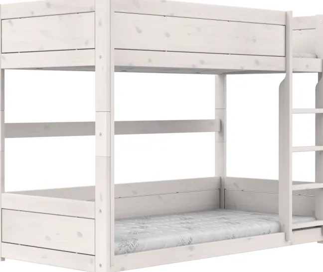 Lifetime niedriges Etagenbett 90x200cm mit Rollboden whitewash