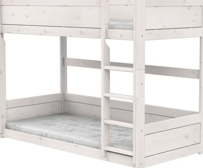Lifetime niedriges Etagenbett 90x200cm mit Rollboden whitewash