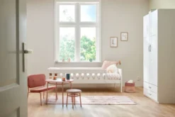 Lifetime Norden Basisbett 90x200cm mit Rollboden und Absturzsicherung weiß lackiert