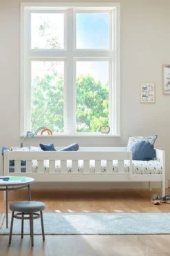 Lifetime Norden Basisbett 90x200cm mit Rollboden und Absturzsicherung weiß lackiert