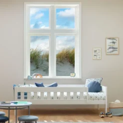 Lifetime Norden Basisbett 90x200cm mit Rollboden und Absturzsicherung weiß lackiert