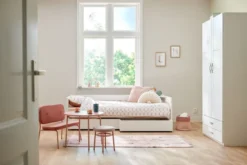 Lifetime Norden Basisbett 90x200cm mit Rollboden und 2 Bettkästen weiß lackiert