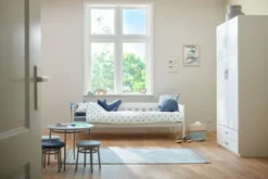 Lifetime Norden Basisbett 90x200cm mit Rollboden weiß lackiert